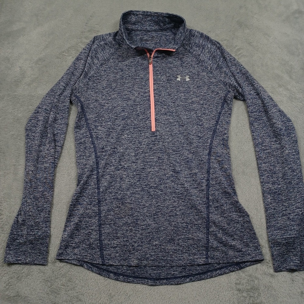 Under Armour Top Womens‎ Small Blue 1/2 Zip Activewear Lightweight